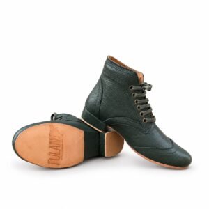Boots Dark green leather