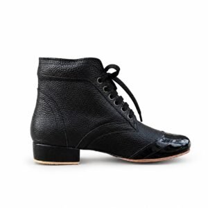Boot Curvy - Black Leather /Black Patent