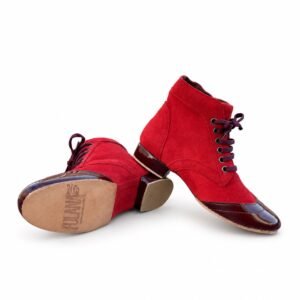 Boots Red Suede/ Bordeaux Patent